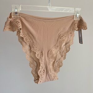 SKIMS Kim K. Fits Everybody Lace Tanga Women’s Panties, Color Clay, Size 3X, NWT